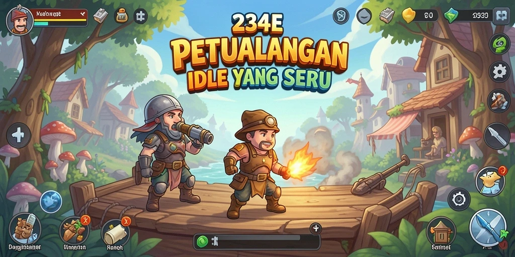 Tampilan gameplay utama 234E menampilkan metode pengumpulan sumber daya yang menghibur.