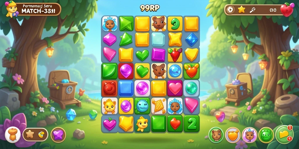 Tampilan gameplay yang penuh warna dan menantang di 99RP.