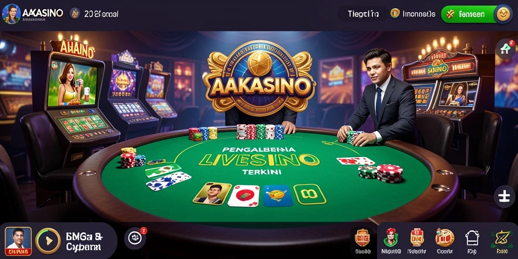 Tampilan menarik gameplay AAKASINO dengan dealer profesional di Live Casino.
