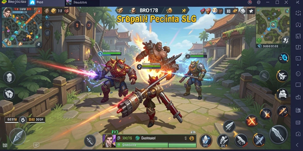 Tampilan menarik dari gameplay strategi BRO178 dengan pertempuran dan pembangunan.