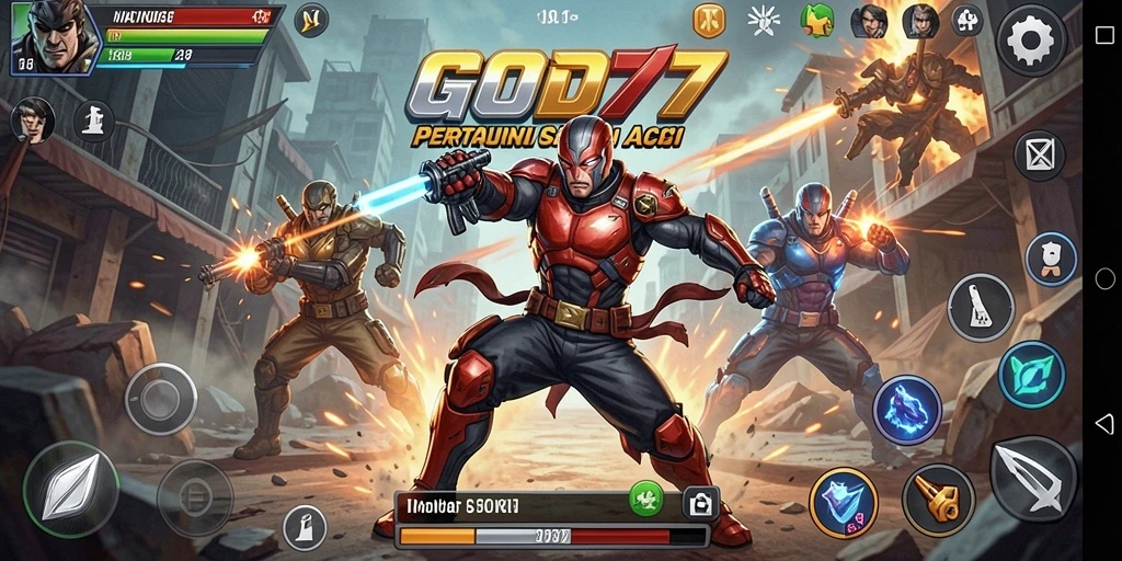 Screenshot gameplay <strong>GOD77</strong> yang menunjukkan pertarungan seru dan aksi mendebarkan.