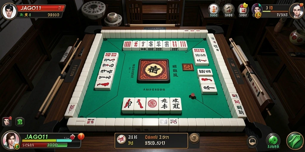 Screenshot gameplay JAGO11 menunjukkan pengalaman seru permainan Mahjong.