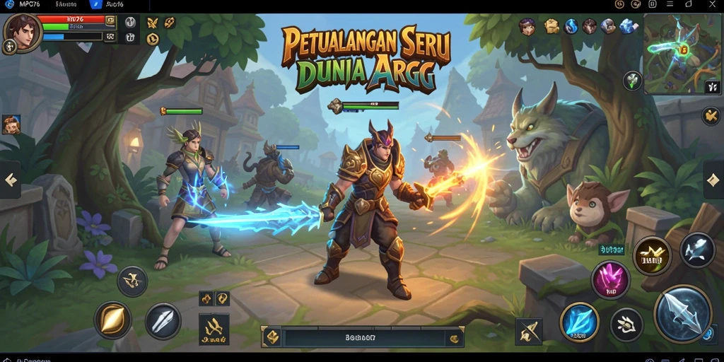 Screenshot MPO76 menunjukkan aksi pertarungan seru dalam game ARPG.