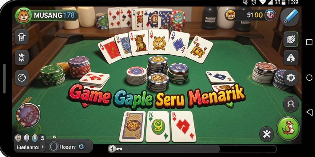 Screenshot gameplay Gaple MUSANG178 yang seru dan interaktif.