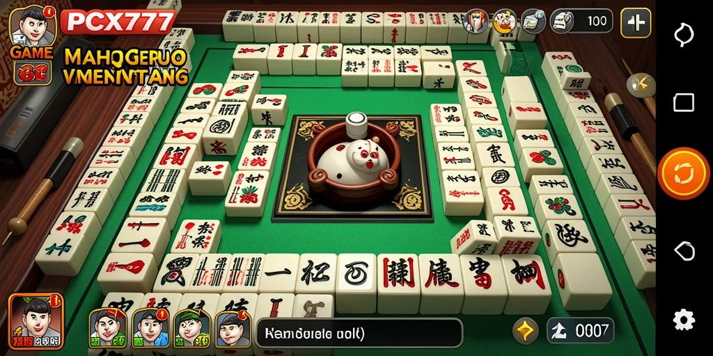 Tampilan permainan Mahjong yang seru dan menantang dalam PCX777.