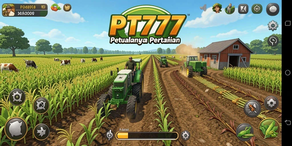 Tampilan gameplay PT777 yang menunjukkan petualangan bertani yang menarik.