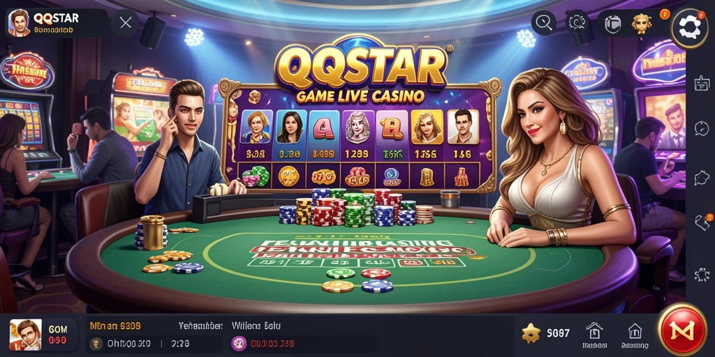 Tangkapan layar permainan Live Casino menarik dari QQSTAR.