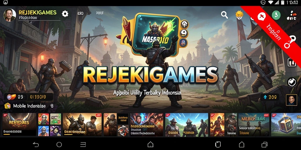 Tampilan antarmuka REJEKIGAMES yang menarik dan sederhana.