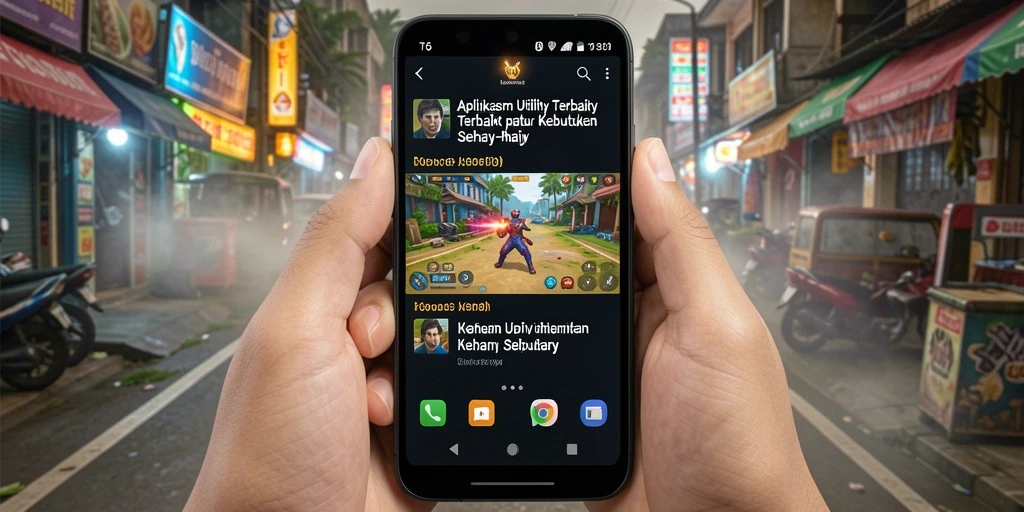 Screenshot utama T6 menampilkan fitur pengingat lokasi yang inovatif.