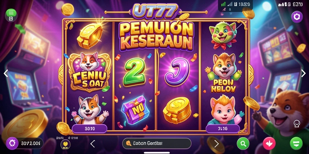 Tampilan permainan slot yang penuh warna dan menarik di UT77.