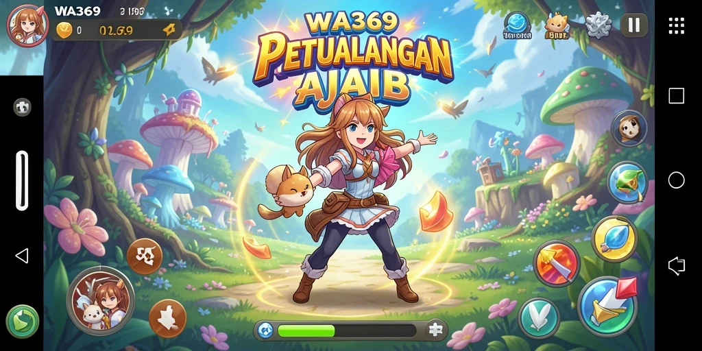 Tampilan gameplay WA369 yang menakjubkan dengan karakter Anime penuh warna.